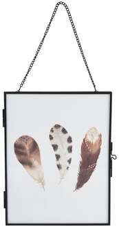 Fotolijst aan ketting - zwart - 18x23 cm