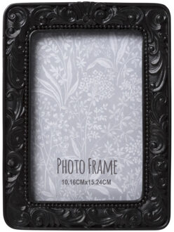 Fotolijst barok - zwart - 10x15 cm Transparant