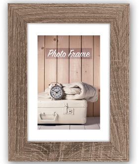 Fotolijst hout bruin geschikt voor een foto van 18 x 24 cm - Fotolijsten