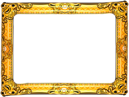 Fotolijst - opblaasbaar - voor bruiloft - 60 x 80 cm - Fotoprops - goud - kunststof Goudkleurig