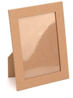 Fotolijstje - Fotolijstje - zelf beschilderen - versieren - DIY - 16,5 x 12 cm Bruin