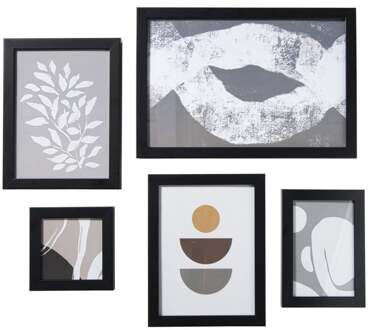Fotolijstjes - zwart - set van 5