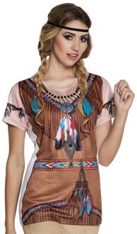 Fotorealistisch Indiaan shirt vrouw Multikleur - Print