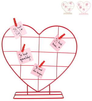 Fotorek hart met knijpers - rood - diverse varianten