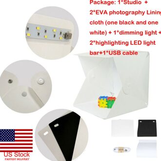 Fotostudio Draagbare Licht Kamer Fotografie Verlichting Kit LED Mini Doos Achtergrond