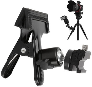 Fotostudio Fotografie Achtergrond Klem Statief Ball Head + Shoe Adapter Flash Light Stand voor 580EX II 600EX SB800 SB910