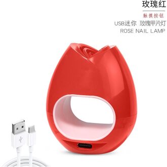 Fototherapie Machine Mini Manicure Lamp Fototherapie Lamp Usb Zon Lamp Led Sneldrogend Nagellak Bakken Lamp roos rood