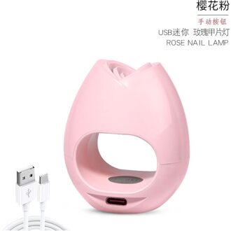 Fototherapie Machine Mini Manicure Lamp Fototherapie Lamp Usb Zon Lamp Led Sneldrogend Nagellak Bakken Lamp roze