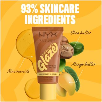 Foundation NYX Professional Make-Up Buttermelt Glaze SPF30 Foundation Chai Butta 30 ml