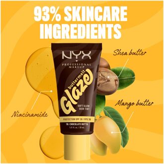 Foundation NYX Professional Make-Up Buttermelt Glaze SPF30 Foundation Chocolate Butta 30 ml