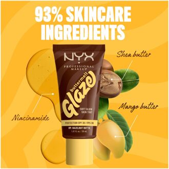 Foundation NYX Professional Make-Up Buttermelt Glaze SPF30 Foundation Hazelnut Butta 30 ml