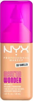 Foundation NYX Professional Make-Up Make Em Wonder Foundation 08 Vanilla 30 ml