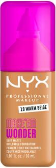 Foundation NYX Professional Make-Up Make Em Wonder Foundation 19 Warm Beige 30 ml