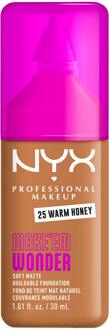 Foundation NYX Professional Make-Up Make Em Wonder Foundation 25 Warm Honey 30 ml