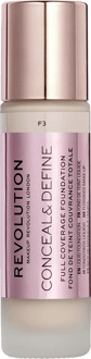 Foundation Revolution Makeup Conceal & Define Foundation F3 23 ml