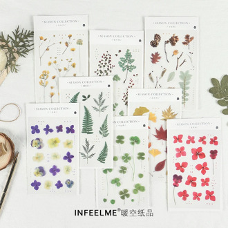 Four seasons collector series Journal Decorative Stickers Scrapbooking Stick Label Diary Stationery Album Plant leaves Sticker