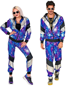 Fout 80's Trainingspak Discobal Blauw Unisex Multikleur - Print