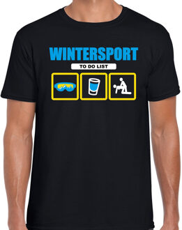 Fout Apres ski t-shirt to do list skieen zwart heren 2XL