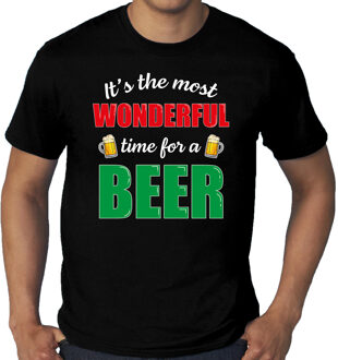 Fout Kersttrui t-shirt - Wonderful beer - zwart - heren - Grote maten 4XL