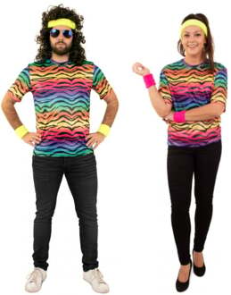Fout T-Shirt Neon Panterprint Volwassenen - Maat XS