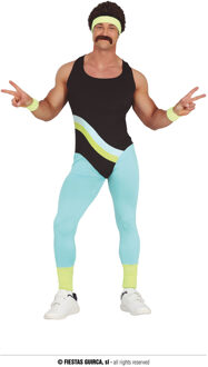 Foute 80's Gymnast Heren Kostuum Multikleur - Print