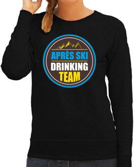 Foute Apres ski sweater Apres ski drinking team zwart dames 2XL