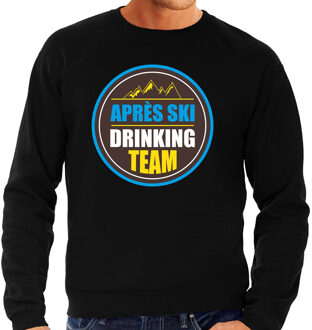 Foute Apres ski sweater Apres ski drinking team zwart heren XL