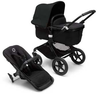 Fox 3 Kinderwagen 2 In 1 Compleet Black Midnight Black Zwart