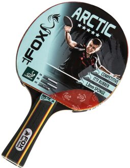 Fox Tt Tafeltennisbat Arctic 5 Star 26 Cm Hout/rubber Zwart/rood