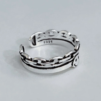 Foxanry Minimalist 925 Sterling Silver Charming Smile Rings for Women Couples Engagement Jewelry New Fashion Accessories Gift