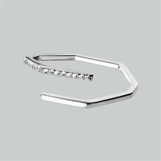 Foxanry Minimalist 925 Sterling Silver Chic Rings for Women Couples Engagement Jewelry Exquisite Accessories Gift