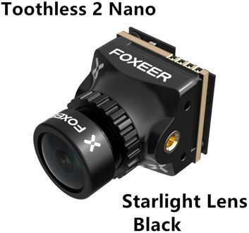 Foxeer Mini/Micro/Nano Tandeloze 2 Cmos 1/2 1200TVL Pal/Ntsc 4:3 16:9 Fpv Osd Camera Natuurlijke afbeelding Voor Rc Fpv Racing Drone Nano StarLight zwart