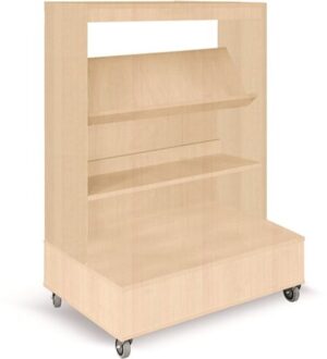 Foxis junior enkelzijdige boekenkast met voetpresentatieschap, kleur beuken