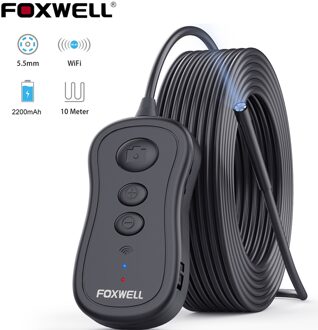 Foxwell Wifi Endoscoop 5.5 Mm Draadloze Borescope Inspectie Camera 1080P Hd Waterdicht Met Licht Voor Iphone, android En Tablet 10M