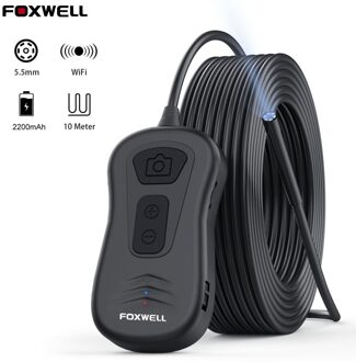 Foxwell Wifi Endoscoop Inspectie 1080P Hd Waterdichte Draadloze 5.5Mm Borescope Camera Auto Diagnostic Tools Voor Android Pc Ios 5 M