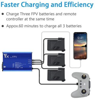 Fpv Drone Multi Battery Charger 5-In-1 Parallel Opladen Quick Charger Compatibel Met Dji Fpv Quadcopter Rc accessoires AU