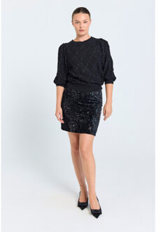 Fqsafri pullover black Zwart - S