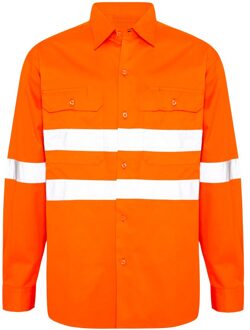 Fr En Antistatische Boor Gesloten Voorzijde Afgeplakt 100% Katoenen Shirt XL