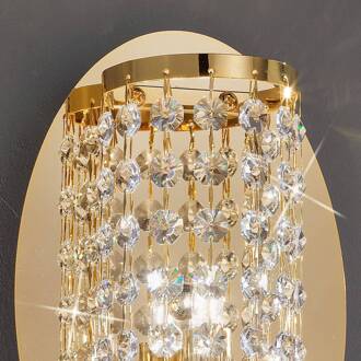 Fraaie wandlamp CHARLESTON in goud goud, transparant