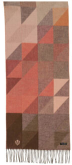 Fraas Zachte sjaal grafisch patroon | maat: xxx | | dames Bruin - One size