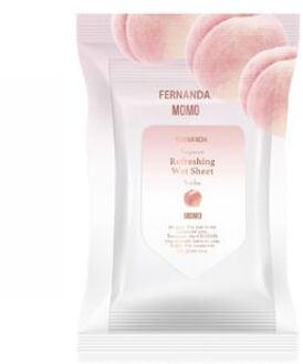 Fragrance Refreshing Face & Body Wet Sheet Peach Momo - 20 pcs