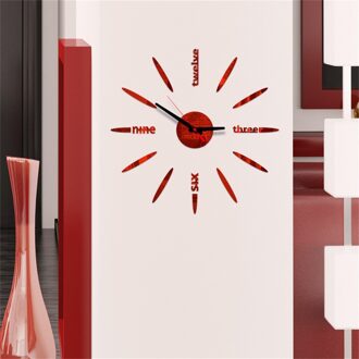 Frameloze Diy Muur 3d Diy Romeinse Cijfers Acryl Spiegel Muursticker Klok Home Decor Muurschildering Decals Spiegel Oppervlak Sticker Home