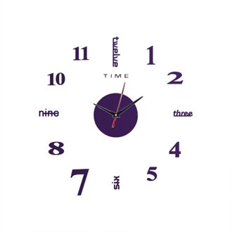 Frameloze Diy Muur Mute Klok 3d Spiegel Oppervlak Sticker Home Office Decor Mute-Klok Spiegel Kantoor-Decor Oppervlak-Sticker Framele