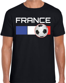 France / Frankrijk voetbal / landen t-shirt zwart heren S
