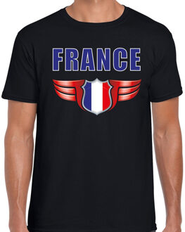 France landen t-shirt Frankrijk zwart voor heren M
