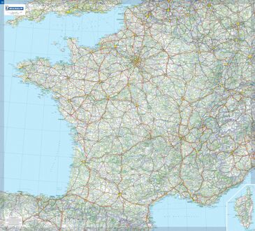 France - Michelin rolled & tubed wall map Encapsulated