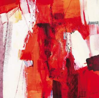 Francesco Cusumano - Rosso Astratto Kunstdruk 70x70cm