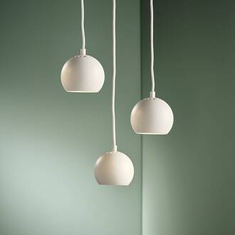 Frandsen hanglamp Bal, mat wit, Ø 12 cm wit mat