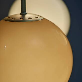 Frandsen Hanglamp Ball, barnsteen, Ø 18 cm, glas amber