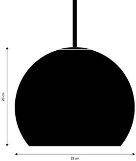 Frandsen hanglamp Ball Glass, zandgrijs, Ø 25 cm